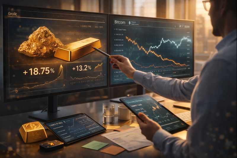 Bitcoin–Gold Ratio Drops Sharply, But Analysts Say Rare Discounted Setups Don’t Happen Often - Bitcoin news banner image