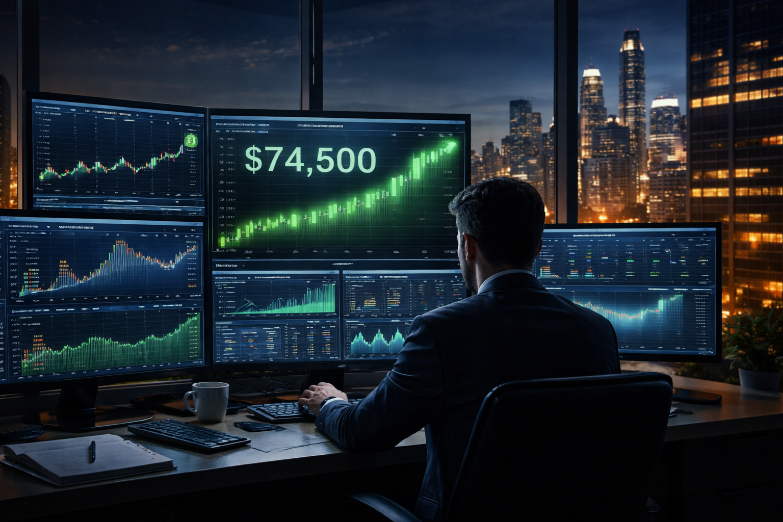 Bitcoin Hits $74.5K but Pro Traders Remain Cautious